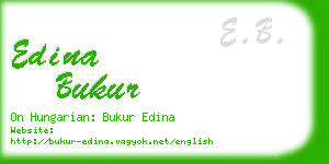 edina bukur business card